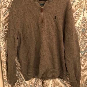 Men’s gray polo sweater